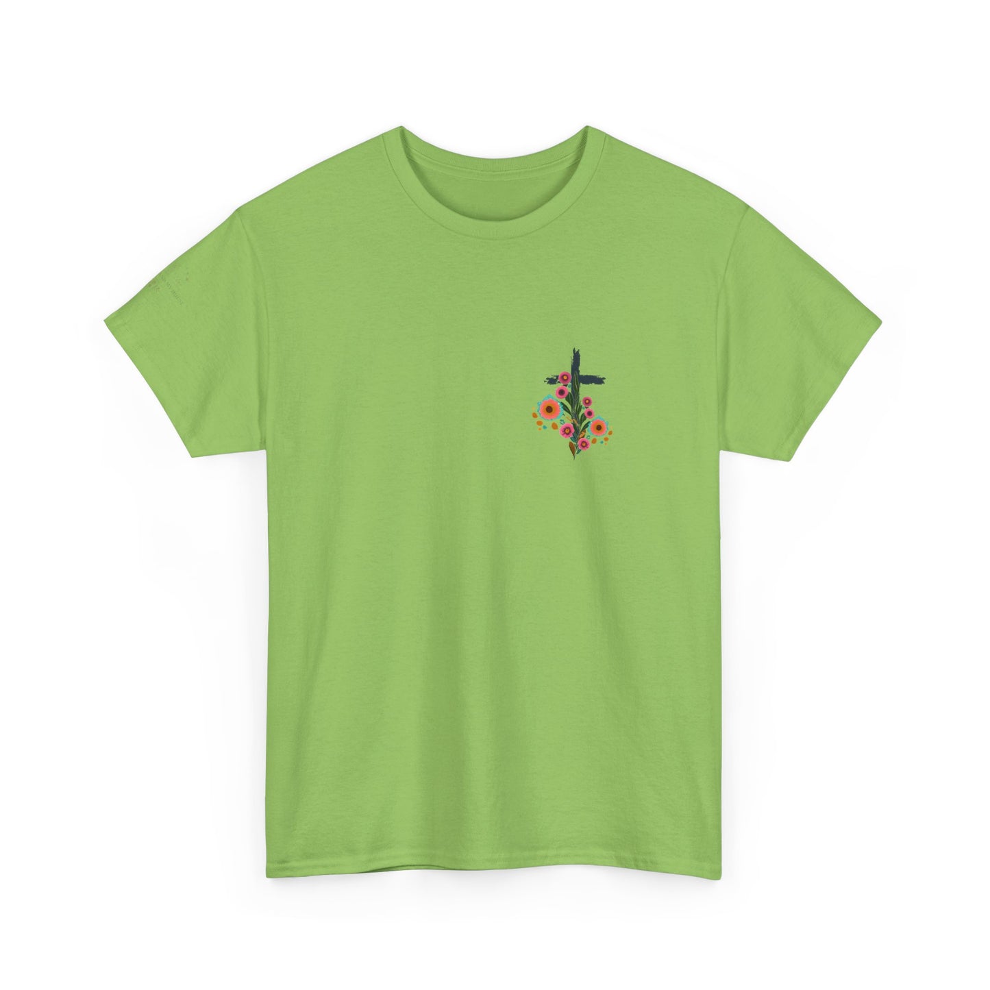Inspirational Floral Unisex Heavy Cotton Tee - "It Is Finished"