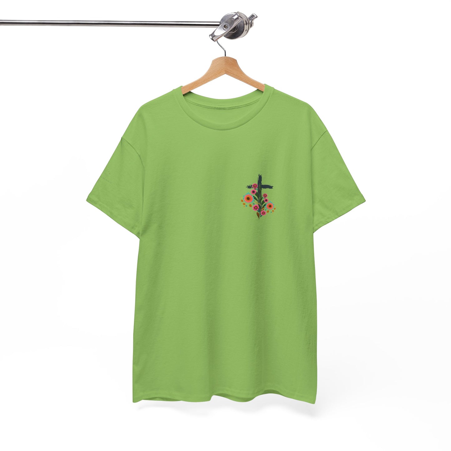 Inspirational Floral Unisex Heavy Cotton Tee - "It Is Finished"