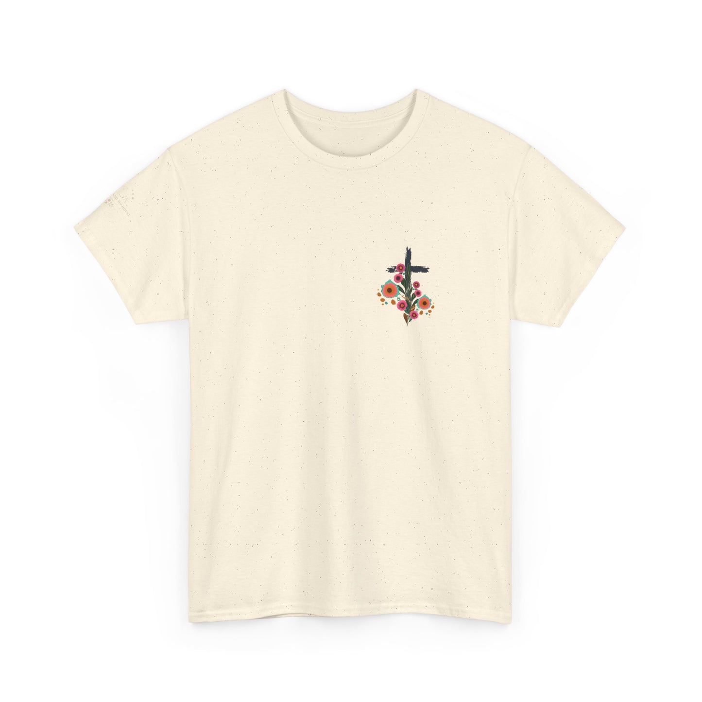 Inspirational Floral Unisex Heavy Cotton Tee - "It Is Finished"