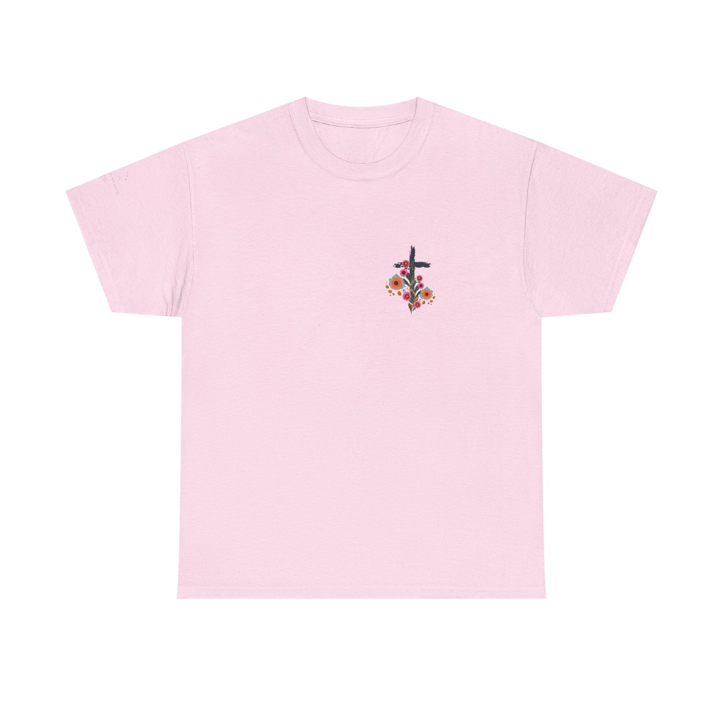 Inspirational Floral Unisex Heavy Cotton Tee - "It Is Finished"