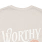 Worthy is the Lamb Floral Unisex Tee - Inspirational Short Sleeve Shirt