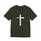"Tetelestai" Distressed Cross Tee – Faith Worn Boldly