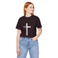"Tetelestai" Distressed Cross Tee – Faith Worn Boldly