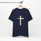 "Tetelestai" Distressed Cross Tee – Faith Worn Boldly