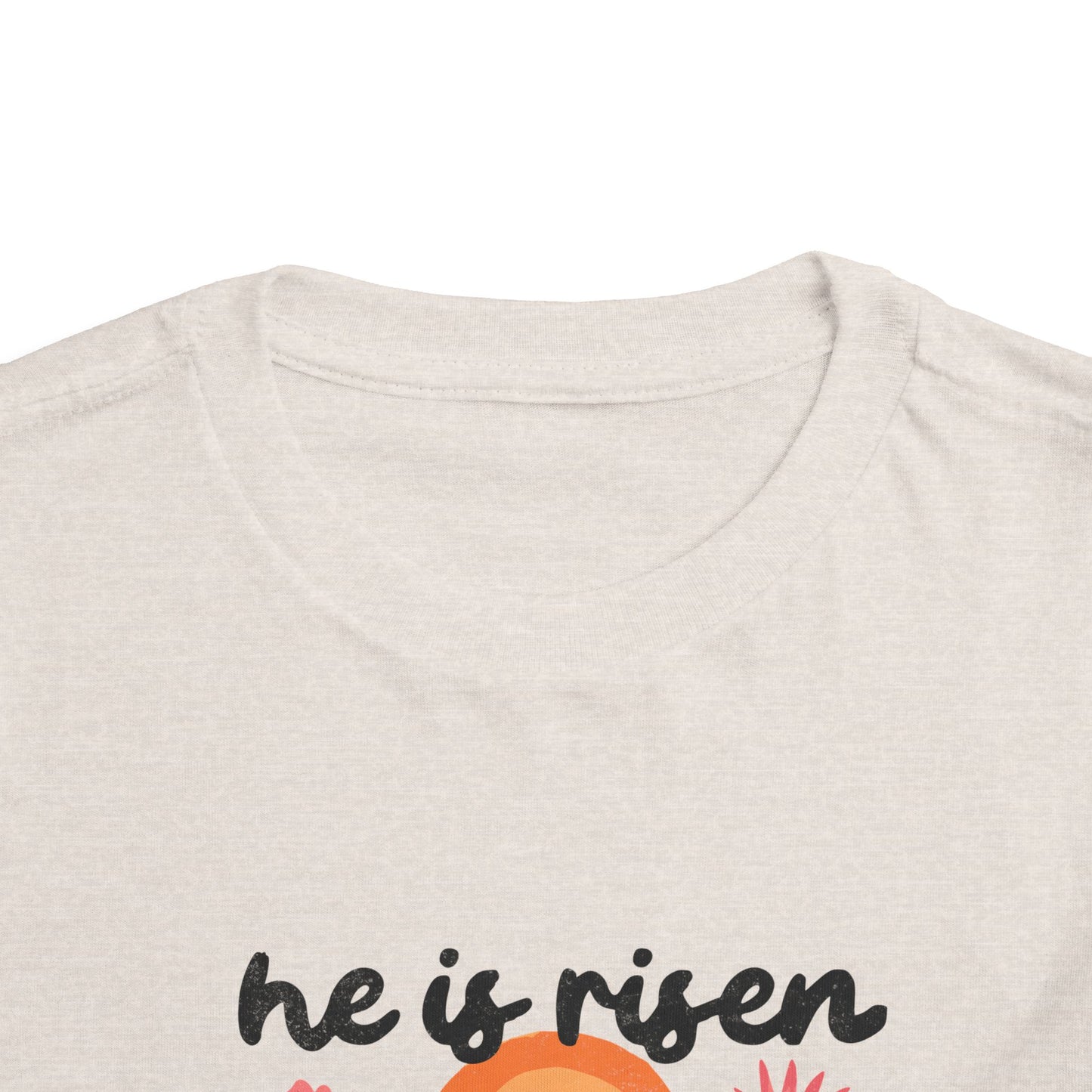 Toddler Short Sleeve Tee - "He is Risen, Jesus Lives" Inspirational Design