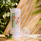 Floral Inspirational Skinny Tumbler with Straw - 20oz - Perfect for Gifts & Daily Use