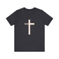 "Tetelestai" Distressed Cross Tee – Faith Worn Boldly
