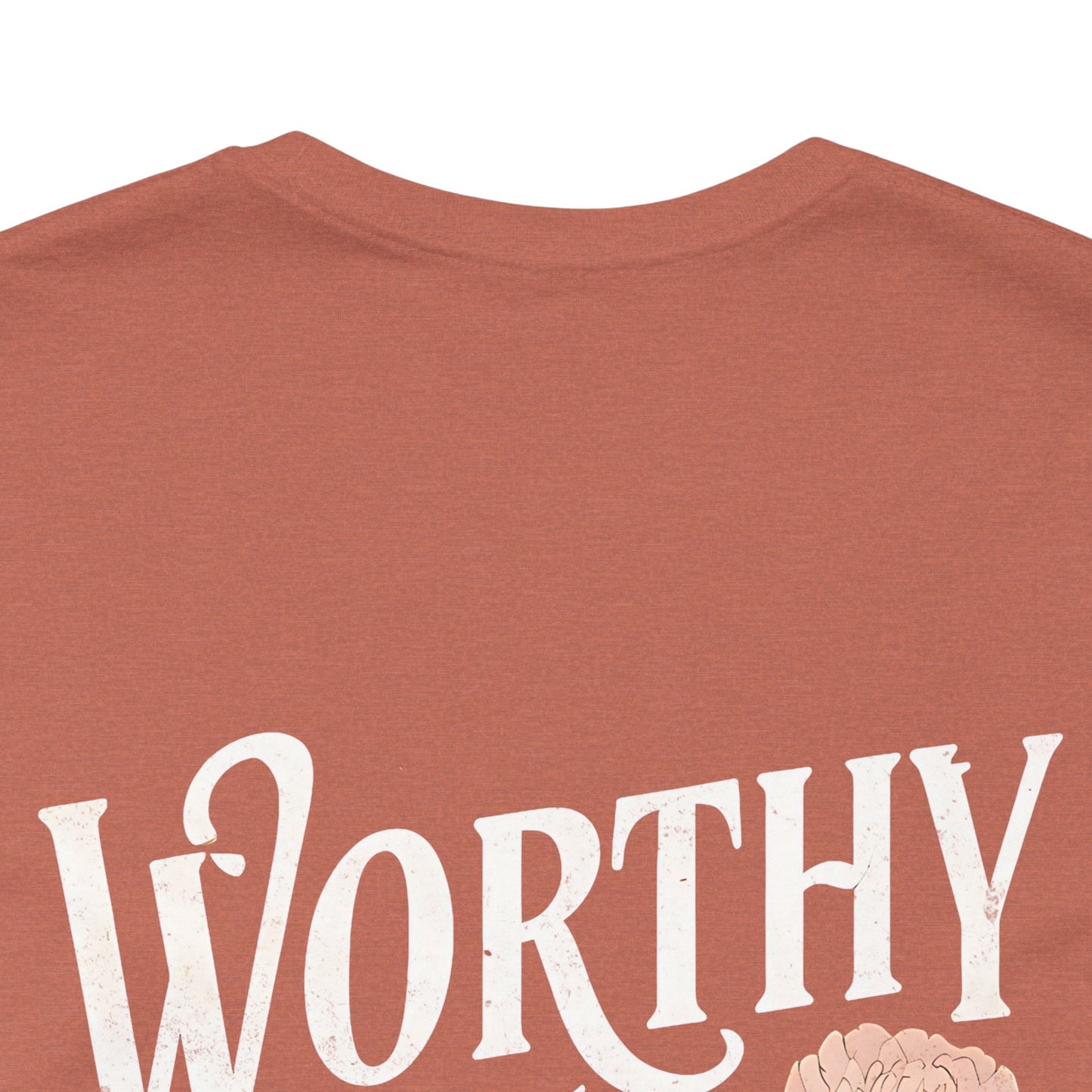 Worthy is the Lamb Floral Unisex Tee - Inspirational Short Sleeve Shirt