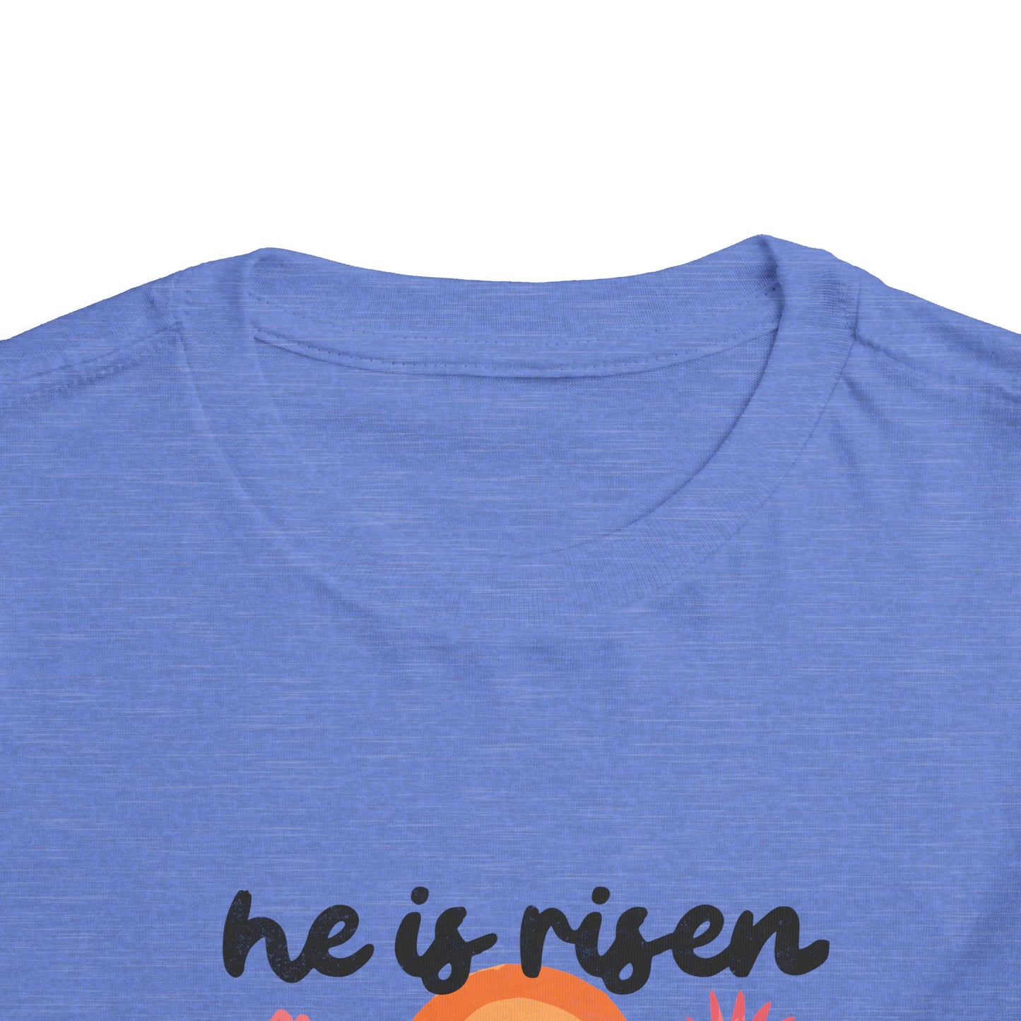 Toddler Short Sleeve Tee - "He is Risen, Jesus Lives" Inspirational Design