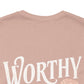 Worthy is the Lamb Floral Unisex Tee - Inspirational Short Sleeve Shirt