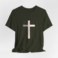 "Tetelestai" Distressed Cross Tee – Faith Worn Boldly