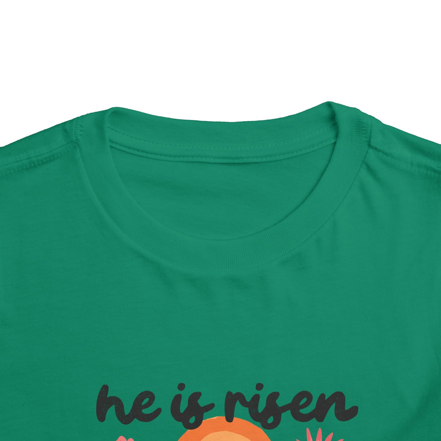 Toddler Short Sleeve Tee - "He is Risen, Jesus Lives" Inspirational Design