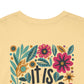 Inspirational Floral Unisex Heavy Cotton Tee - "It Is Finished"
