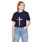 "Tetelestai" Distressed Cross Tee – Faith Worn Boldly