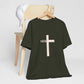 "Tetelestai" Distressed Cross Tee – Faith Worn Boldly