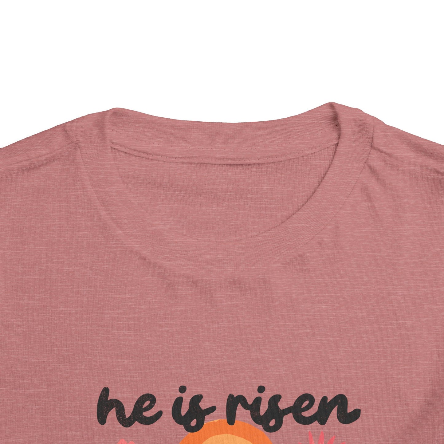 Toddler Short Sleeve Tee - "He is Risen, Jesus Lives" Inspirational Design