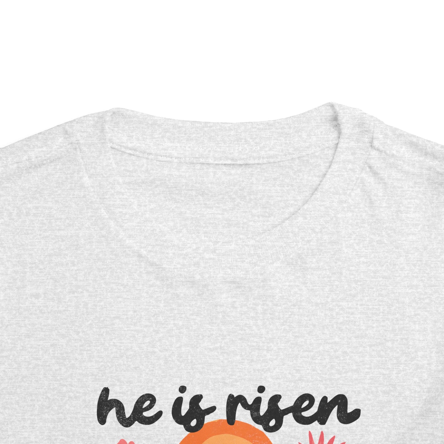 Toddler Short Sleeve Tee - "He is Risen, Jesus Lives" Inspirational Design