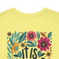 Inspirational Floral Unisex Heavy Cotton Tee - "It Is Finished"
