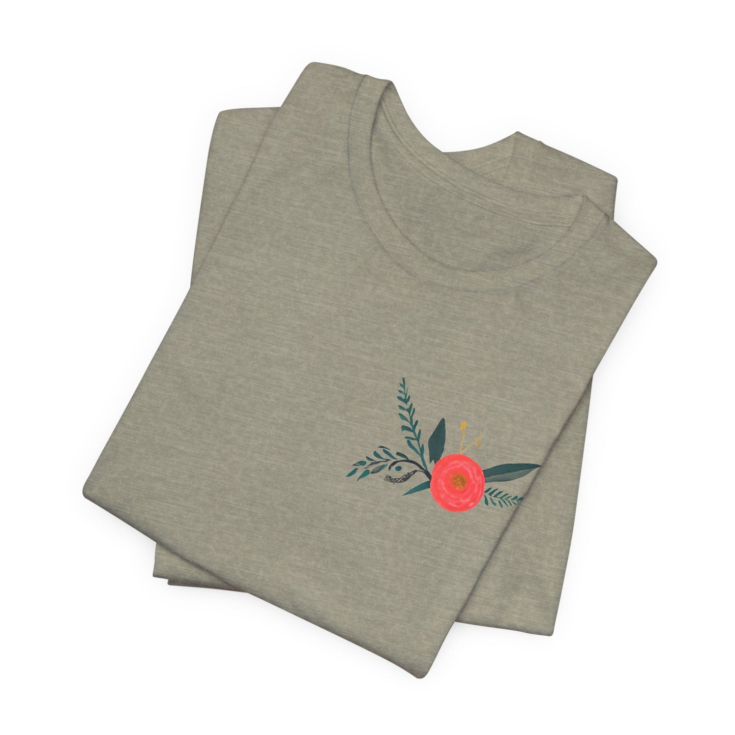 Floral Inspirational Tee - 'In The Waiting God is Working'