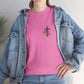 Inspirational Floral Unisex Heavy Cotton Tee - "It Is Finished"