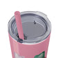 Floral Inspirational Skinny Tumbler with Straw - 20oz - Perfect for Gifts & Daily Use