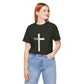 "Tetelestai" Distressed Cross Tee – Faith Worn Boldly