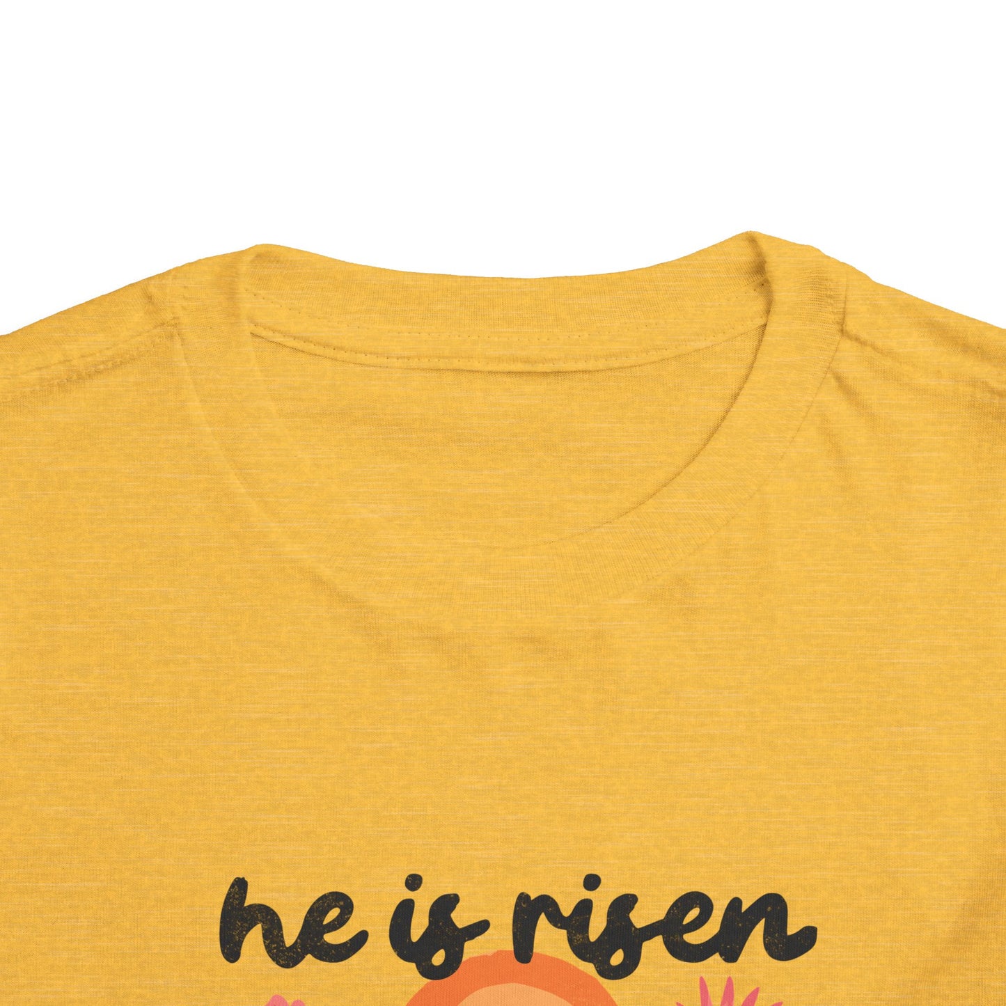 Toddler Short Sleeve Tee - "He is Risen, Jesus Lives" Inspirational Design