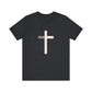 "Tetelestai" Distressed Cross Tee – Faith Worn Boldly