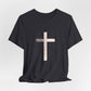 "Tetelestai" Distressed Cross Tee – Faith Worn Boldly