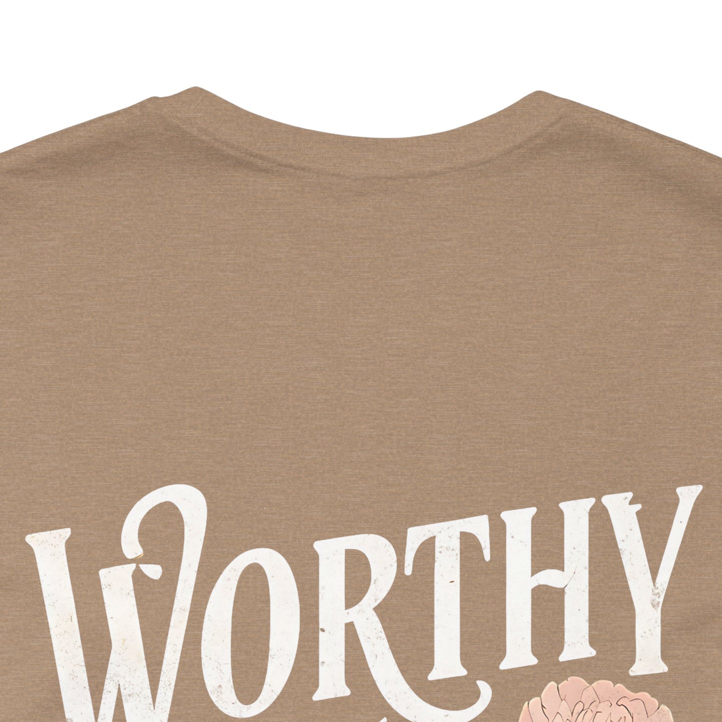 Worthy is the Lamb Floral Unisex Tee - Inspirational Short Sleeve Shirt